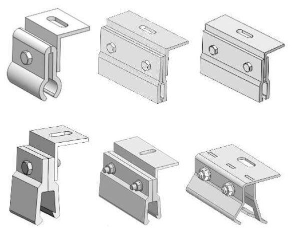 常见彩钢瓦固定座组件
